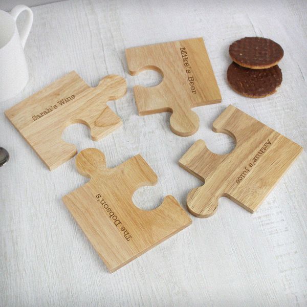 (image for) Personalised Message Jigsaw Coasters - Click Image to Close