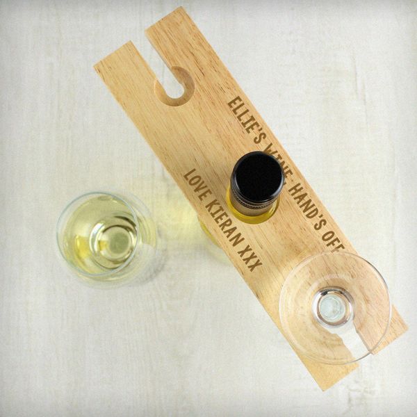 Modal Additional Images for Personalised Free Text Wine Glass & Bottle Holder
