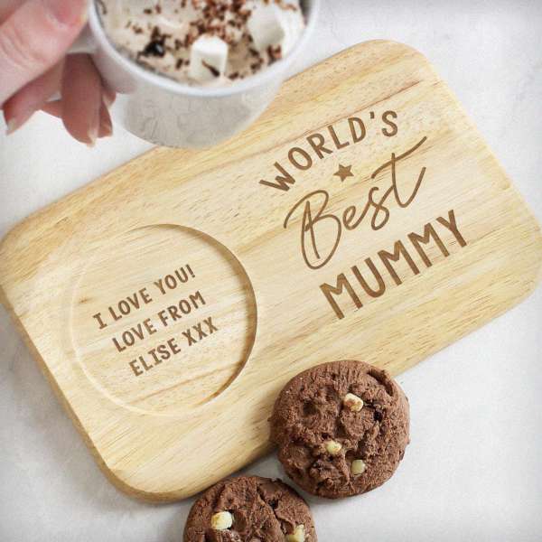 (image for) Personalised World's Best Wooden Coaster Tray - Click Image to Close