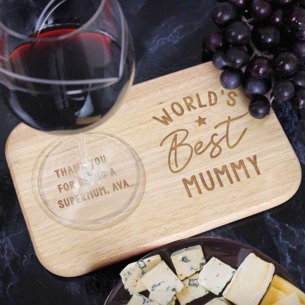 Modal Additional Images for Personalised World's Best Wooden Coaster Tray