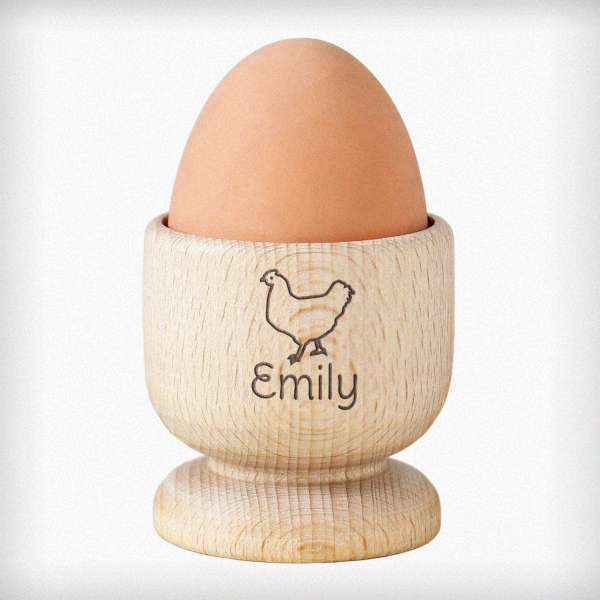 Modal Additional Images for Personalised Chicken Wooden Egg Cup