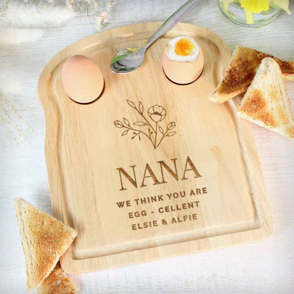 (image for) Personalised Floral Egg & Toast Board - Click Image to Close