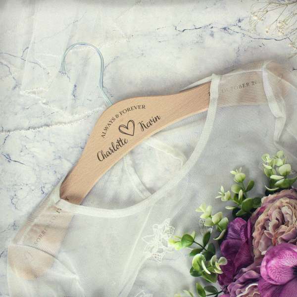 (image for) Personalised Always & Forever Wooden Hanger - Click Image to Close