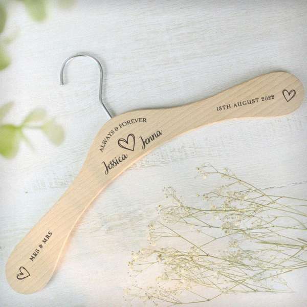 (image for) Personalised Always & Forever Wooden Hanger - Click Image to Close