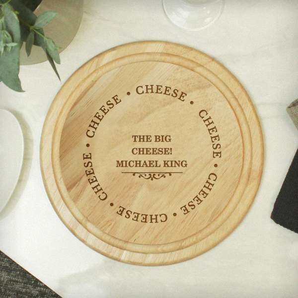 Modal Additional Images for Personalised Cheese Round Chopping Board
