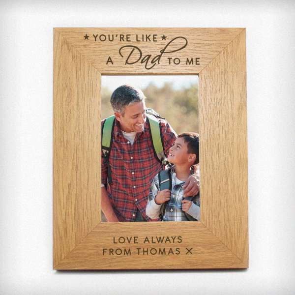 Modal Additional Images for Personalised You're Like a Dad to Me 6x4 Oak Finish Photo Frame