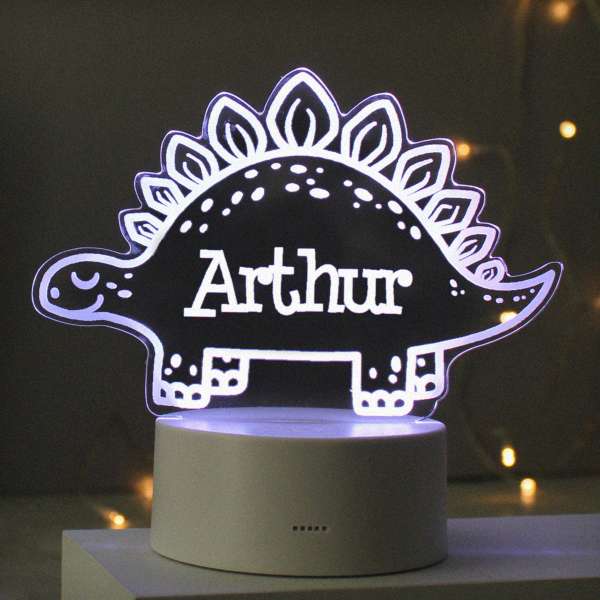(image for) Personalised Dinosaur LED Colour Changing Night Light - Click Image to Close
