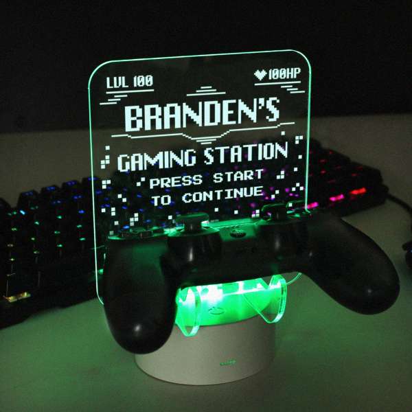 (image for) Personalised Gaming Controller Holder LED Colour Changing Light