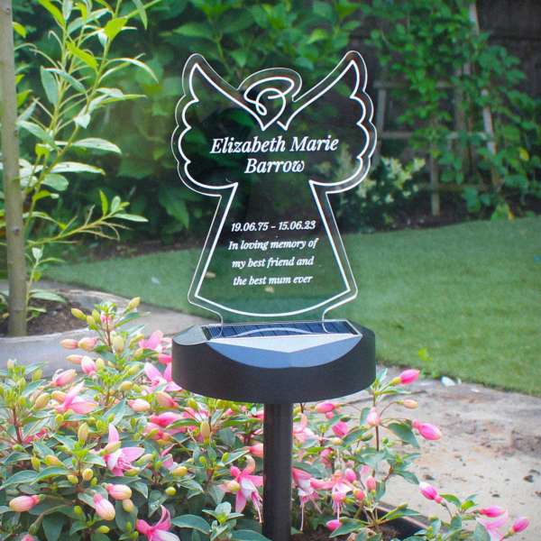 Modal Additional Images for Personalised Angel Memorial Outdoor Solar Light