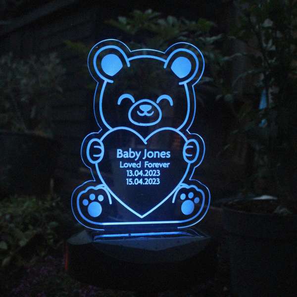 Modal Additional Images for Personalised Bear Memorial Outdoor Solar Light