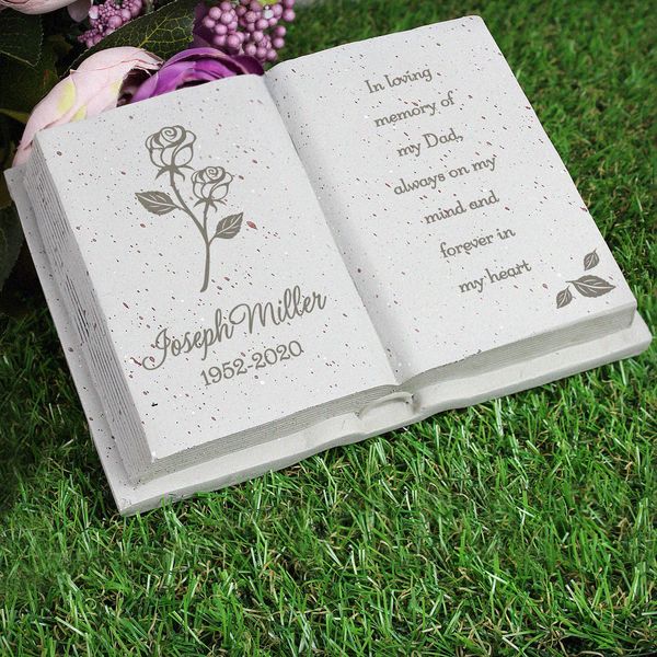 Modal Additional Images for Personalised Rose Memorial Book
