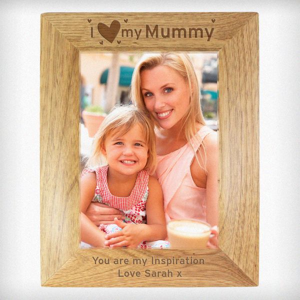 (image for) Personalised I Heart My... 5x7 Wooden Photo Frame - Click Image to Close