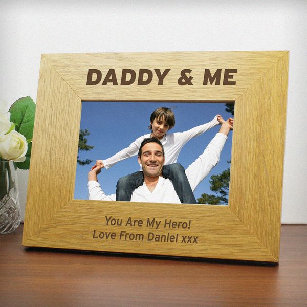 (image for) Personalised Daddy & Me 6x4 Wooden Photo Frame