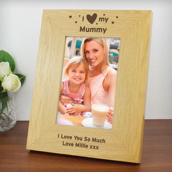 (image for) Personalised I Heart My 6x4 Wooden Photo Frame