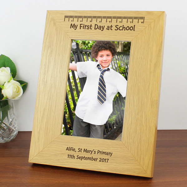 (image for) Personalised My First Day At School 6x4 Wooden Frame