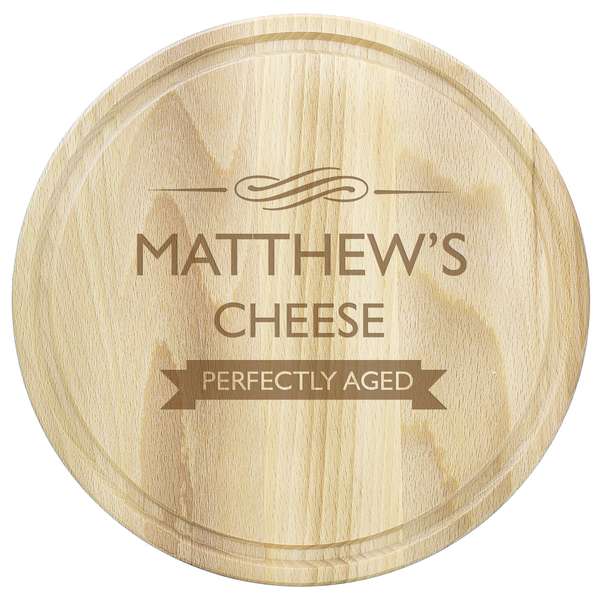 (image for) Personalised Perfectly Aged Round Chopping Board - Click Image to Close