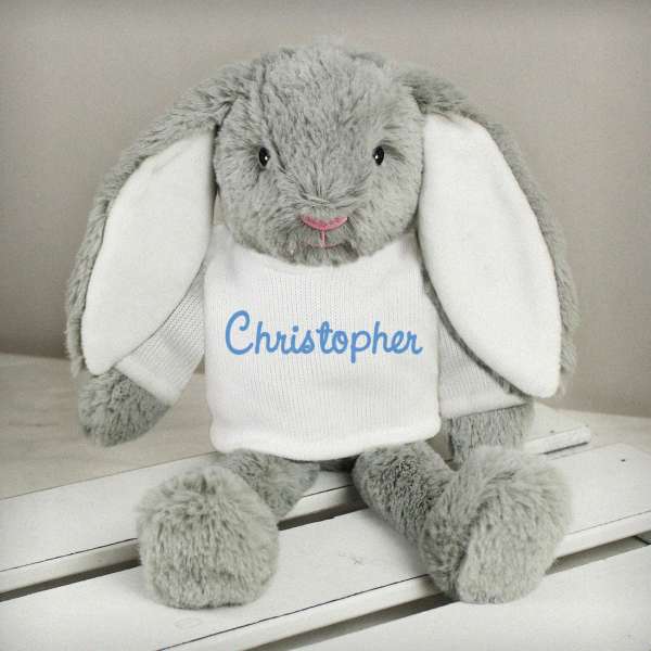 (image for) Personalised Blue Name Only Bunny - Click Image to Close