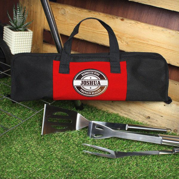 (image for) Personalised Stamp Stainless Steel BBQ Kit - Click Image to Close