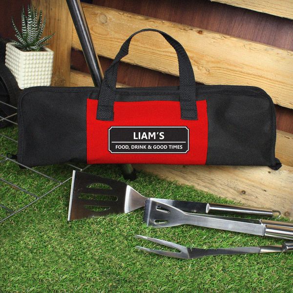 (image for) Personalised Classic Stainless Steel BBQ Kit - Click Image to Close