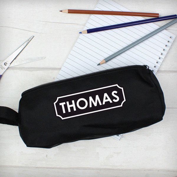 (image for) Personalised Black Pencil Case - Click Image to Close