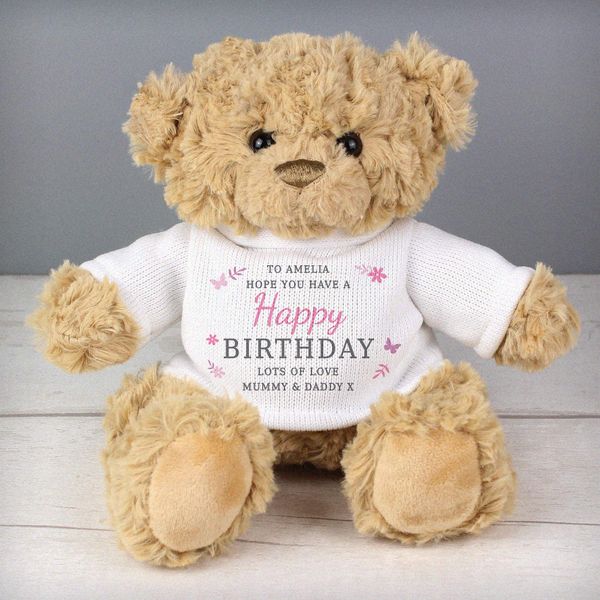 Modal Additional Images for Personalised Girls Free Text Teddy Bear
