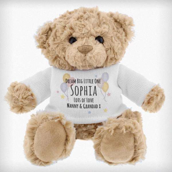 Modal Additional Images for Personalised Teddy & Balloons Teddy Bear