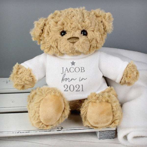 (image for) Personalised Born In Teddy Bear - Click Image to Close