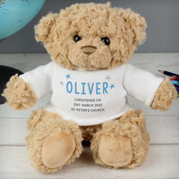 Modal Additional Images for Personalised Blue Name & Message Teddy Bear
