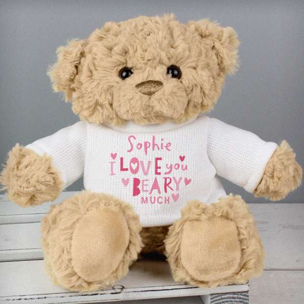 (image for) Personalised Love You Beary Much Teddy Bear - Click Image to Close