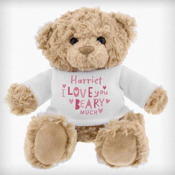 Modal Additional Images for Personalised Love You Beary Much Teddy Bear