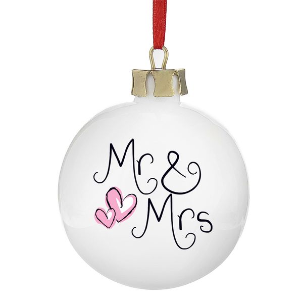 Modal Additional Images for Personalised Mr & Mrs Bauble