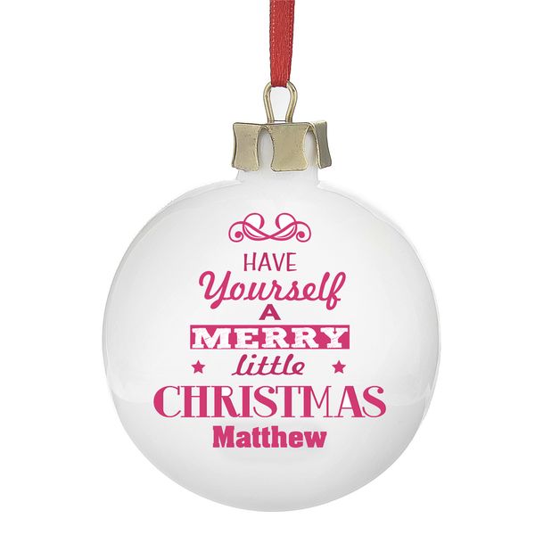 Modal Additional Images for Personalised Have Yourself A Merry Little Christmas Bauble
