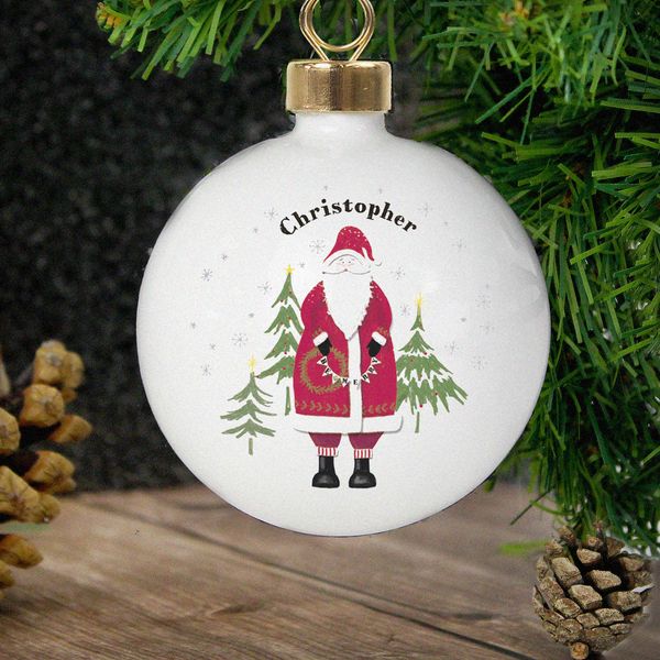 (image for) Personalised Father Christmas Bauble - Click Image to Close