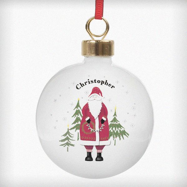 Modal Additional Images for Personalised Father Christmas Bauble