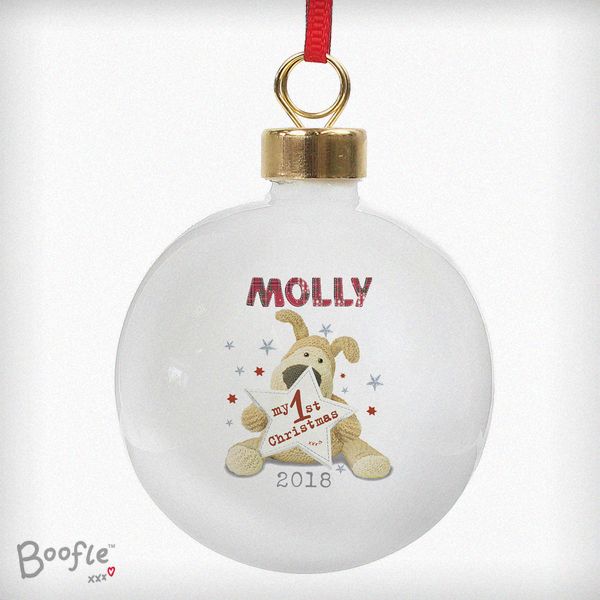 Modal Additional Images for Personalised Boofle My 1st Christmas Bauble