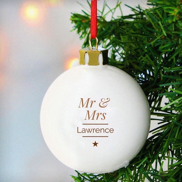 Modal Additional Images for Personalised Classic Gold Star Christmas Bauble