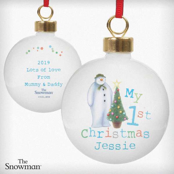 Modal Additional Images for Personalised The Snowman My 1st Christmas Bauble