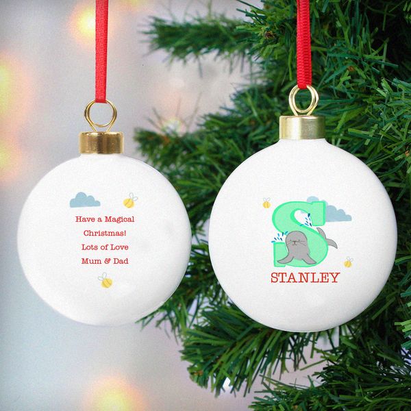 Modal Additional Images for Personalised Animal Alphabet Bauble