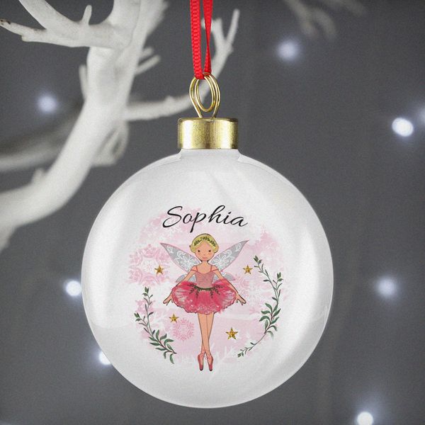 (image for) Personalised Sugar Plum Fairy Bauble - Click Image to Close
