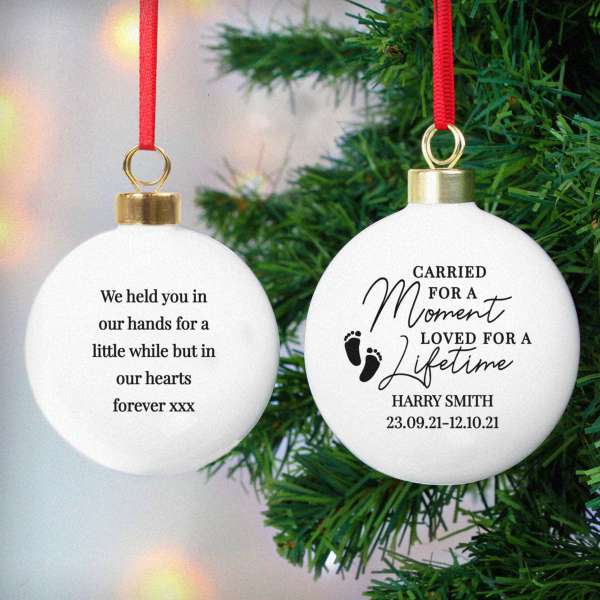 (image for) Personalised Carried For A Moment Bauble