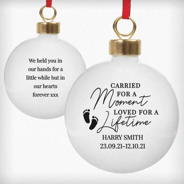 Modal Additional Images for Personalised Carried For A Moment Bauble