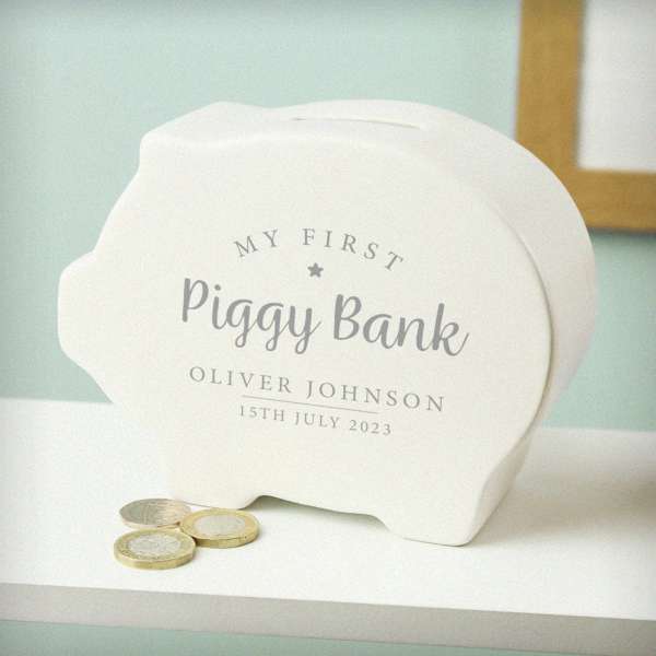 Modal Additional Images for Personalised My First Piggy Bank