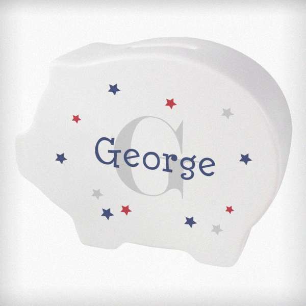 (image for) Personalised Name & Initial Piggy Bank - Click Image to Close