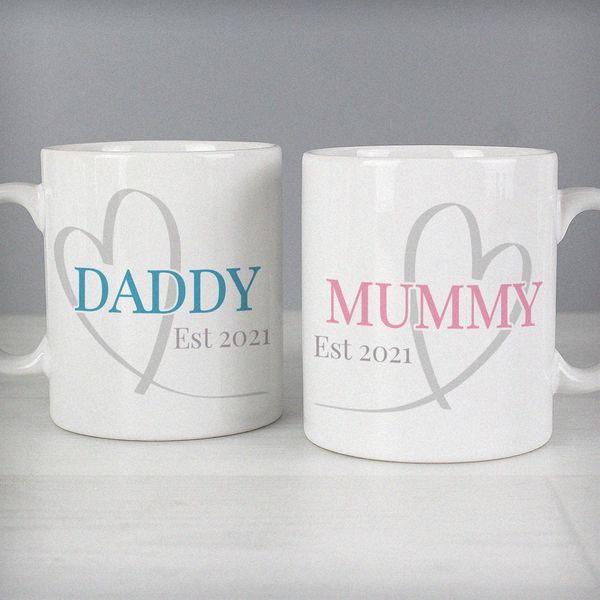 (image for) Personalised Mummy & Daddy Mug Set