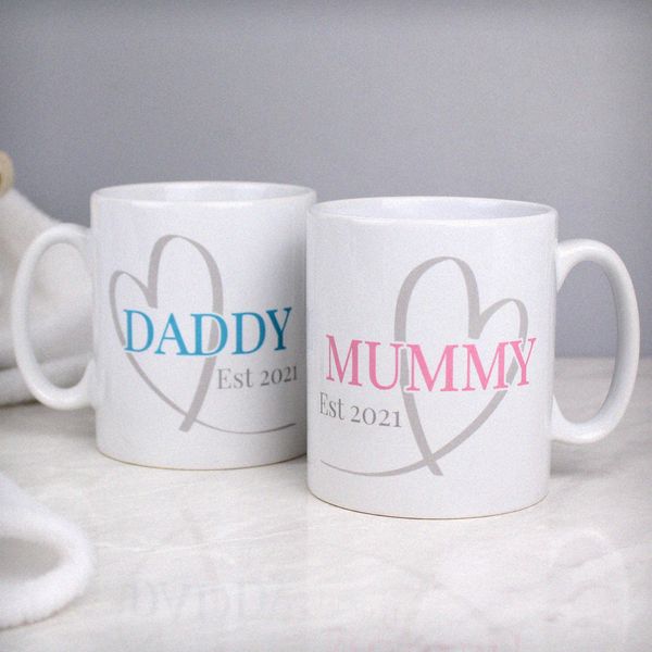 (image for) Personalised Mummy & Daddy Mug Set - Click Image to Close