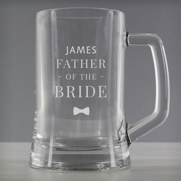 (image for) Personalised Father of the Bride Pint Stern Tankard - Click Image to Close