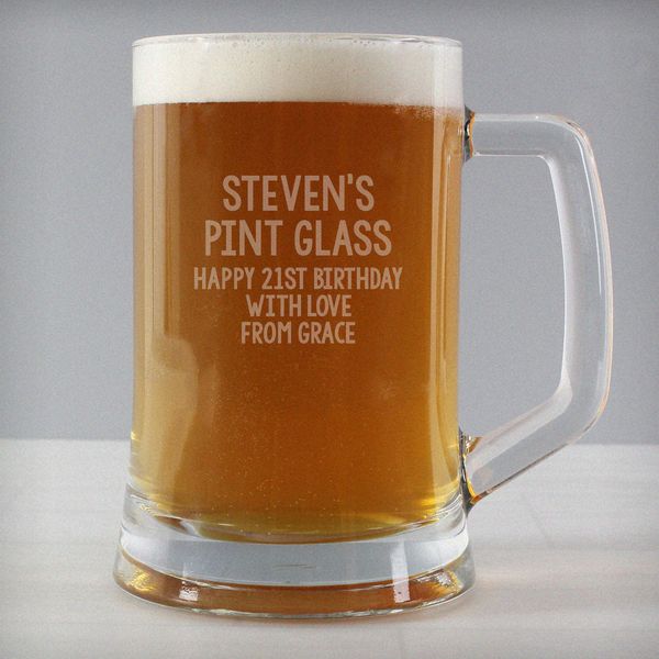 (image for) Personalised Free Text Pint Stern Tankard - Click Image to Close