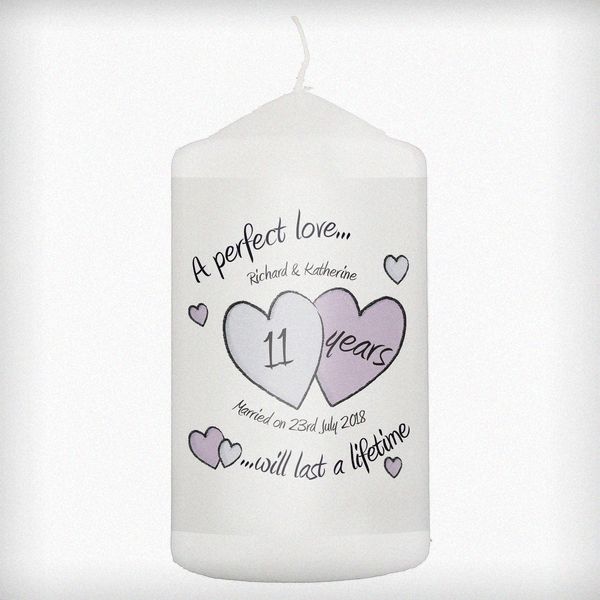 Modal Additional Images for Personalised A Perfect Love Anniversary Candle