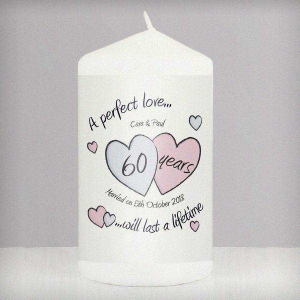(image for) Personalised A Perfect Love Diamond Anniversary Candle - Click Image to Close