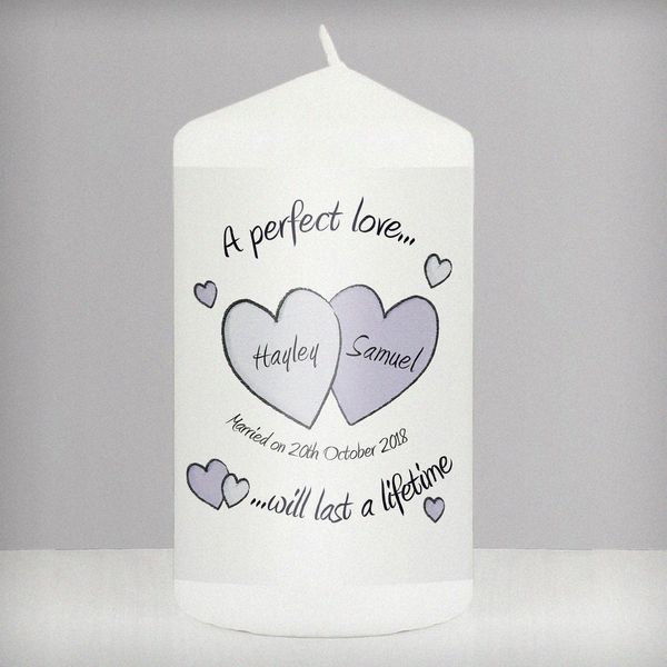 (image for) Personalised A Perfect Love Wedding Candle - Click Image to Close